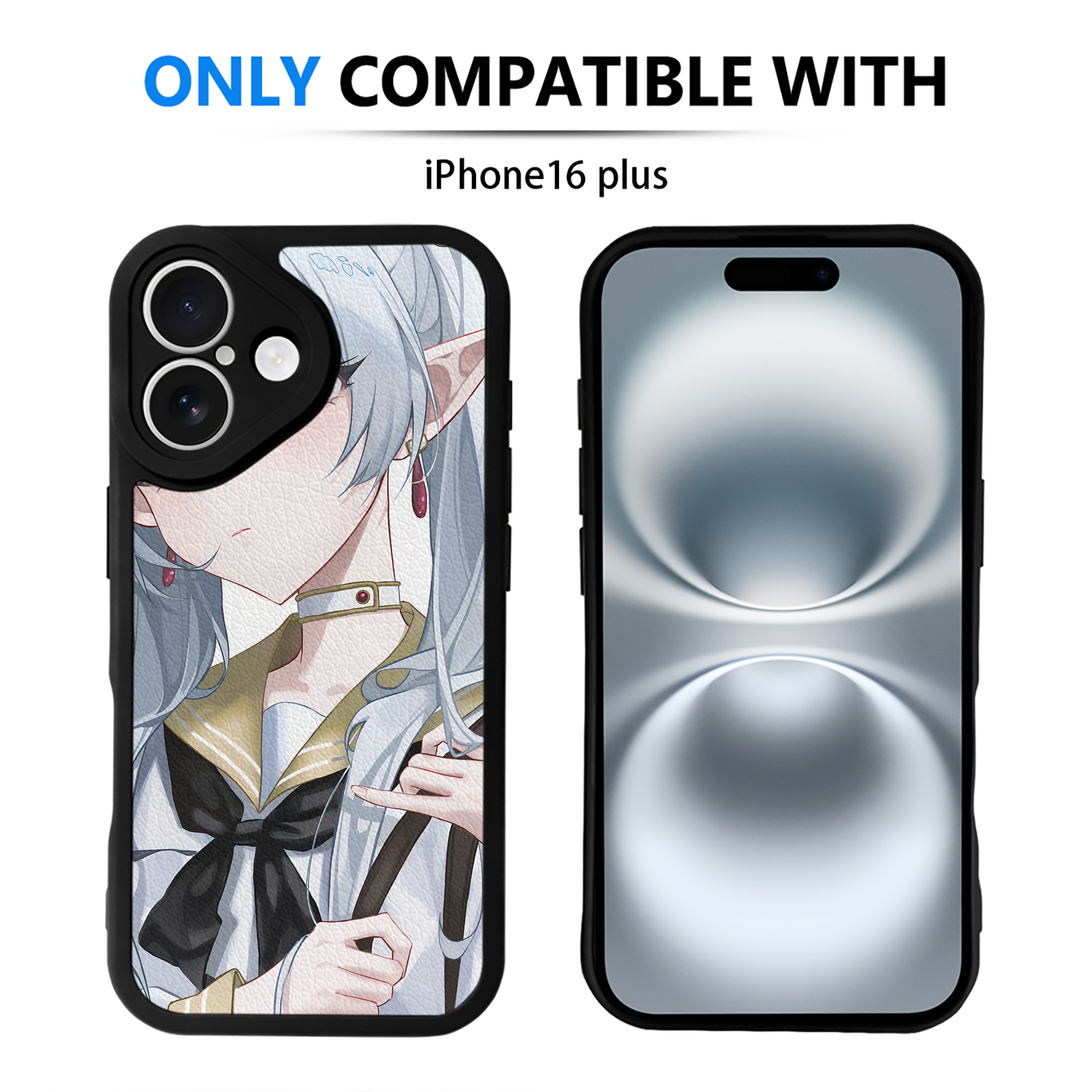 （画像用） 葬送のフリーレン Frieren 【iPhone 16シリーズ対応】シリコンスマホケース（レザー調） 材質：シリコン